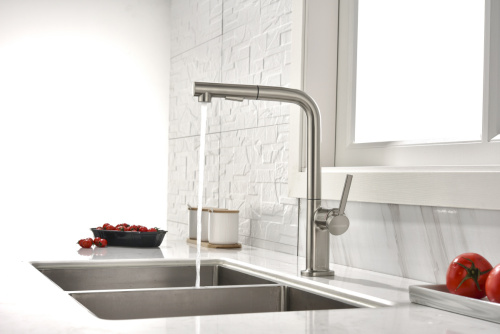 Смеситель для кухни Paulmark NEO Ne214419-BS на мойку никель - фото 4